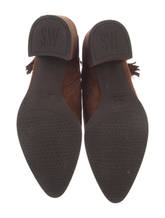 Stuart Weitzman Suede Tassel Accents Boots
