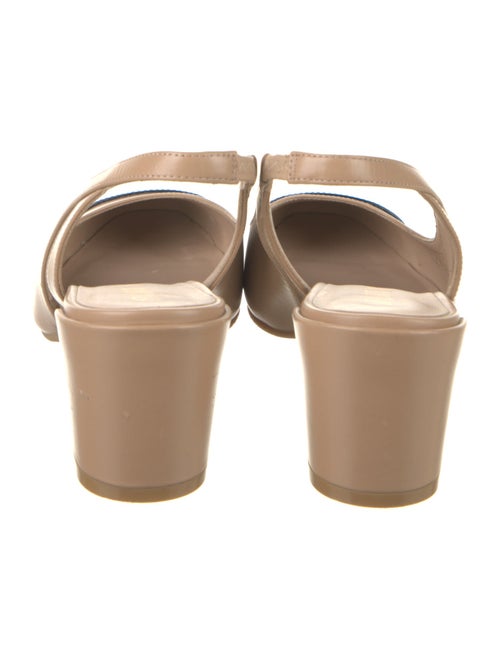 Stuart Weitzman Leather Colorblock Pattern Slingback Pumps