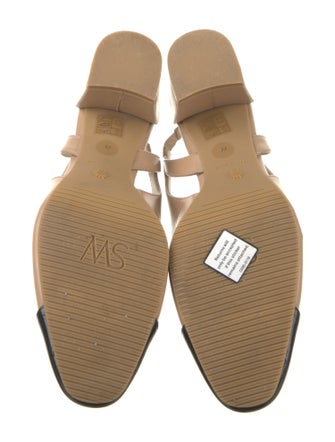 Stuart Weitzman Leather Colorblock Pattern Slingback Pumps