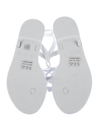 Stuart Weitzman PVC Bow Accents Slingback Sandals