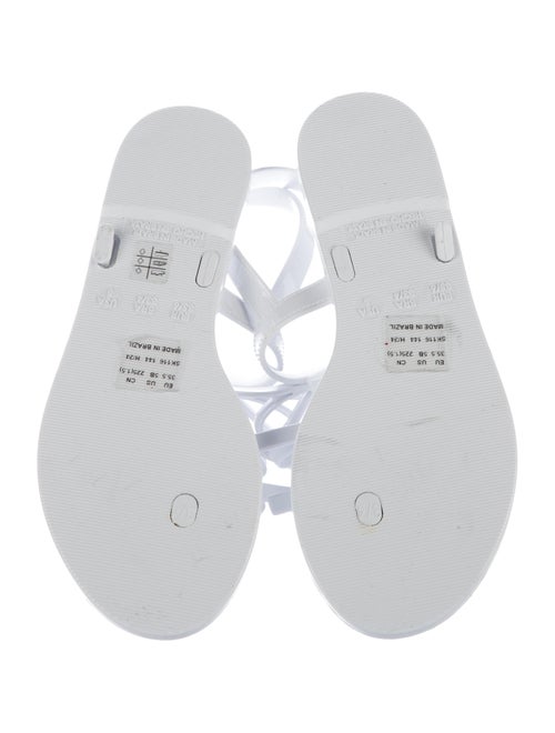 Stuart Weitzman PVC Bow Accents Slingback Sandals