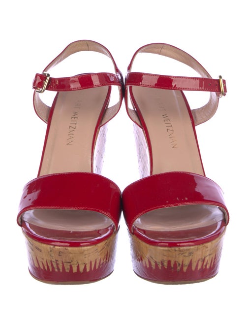 Stuart Weitzman Patent Leather Patterned Sandals