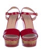 Stuart Weitzman Patent Leather Patterned Sandals