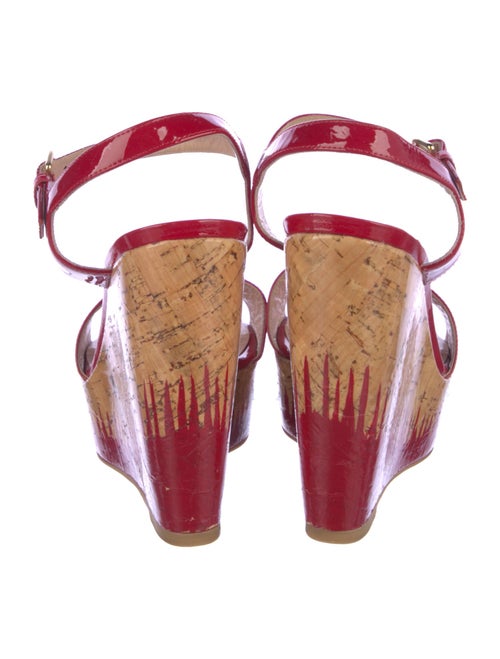 Stuart Weitzman Patent Leather Patterned Sandals