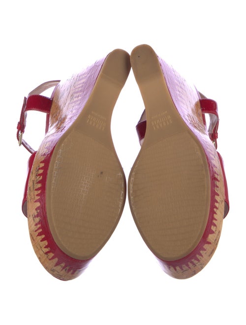 Stuart Weitzman Patent Leather Patterned Sandals