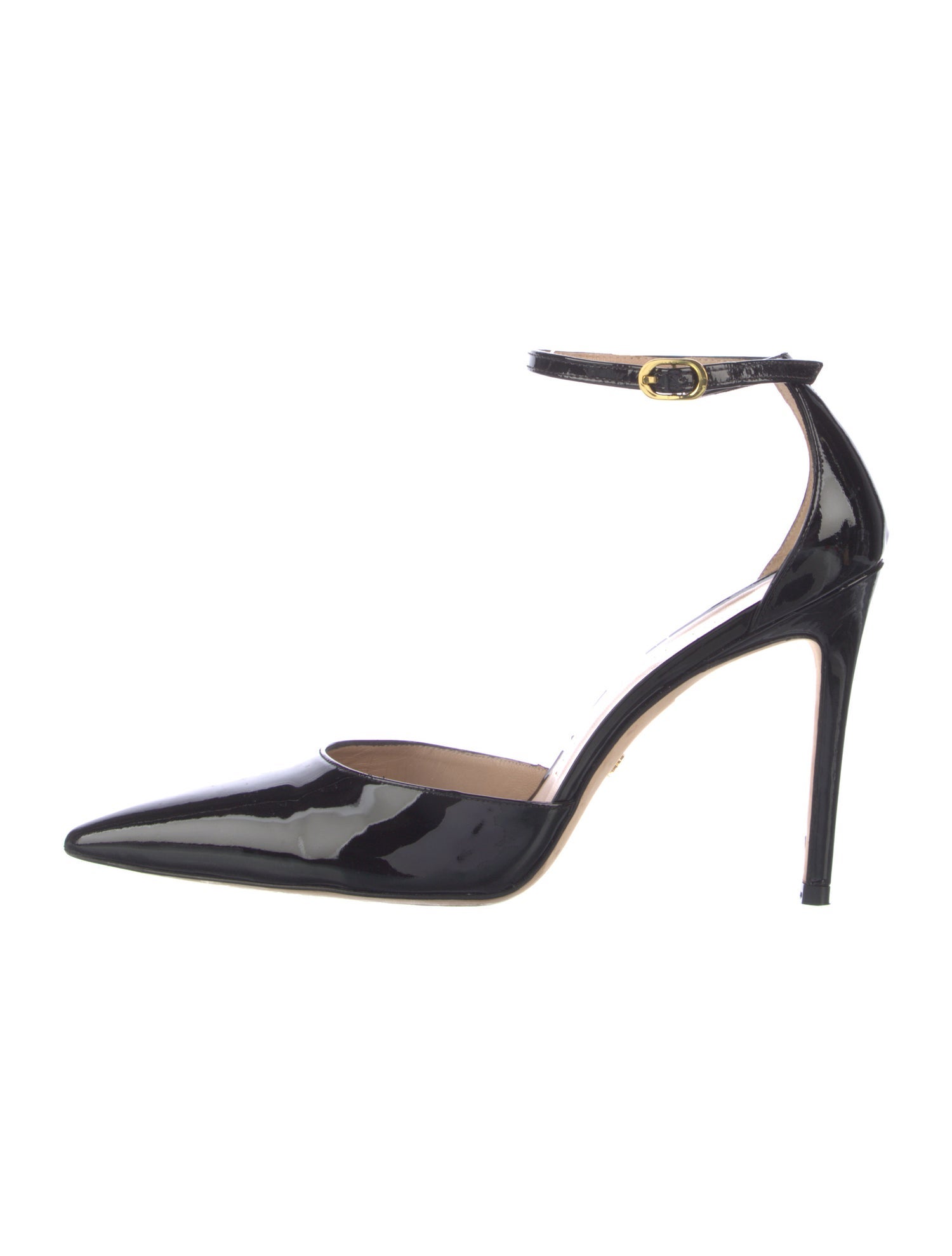 Stuart Weitzman Patent Leather Keyhole Accent D'Orsay Pumps