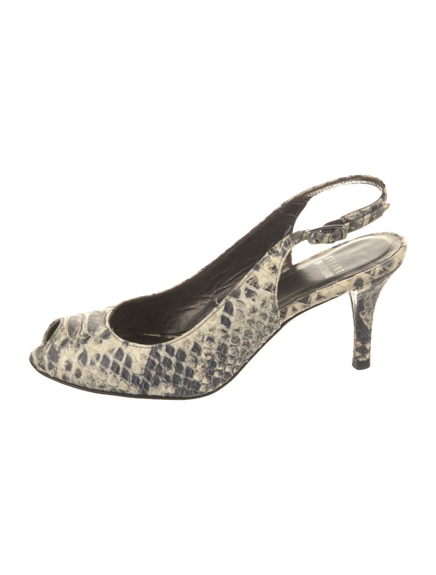 Stuart Weitzman Snakeskin Animal Print Slingback Pumps