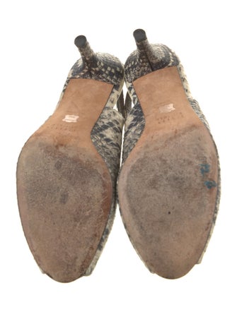 Stuart Weitzman Snakeskin Animal Print Slingback Pumps