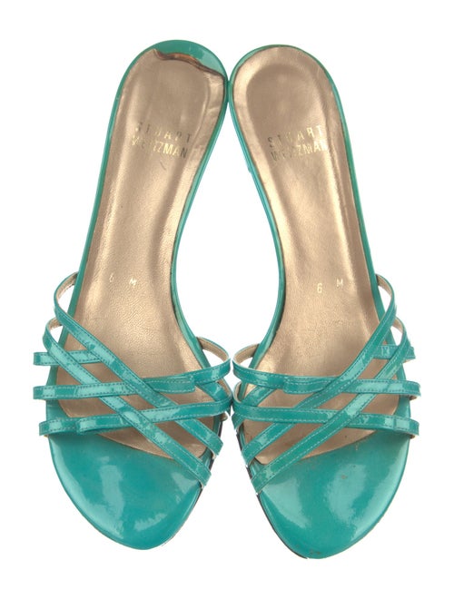 Stuart Weitzman Patent Leather Slides