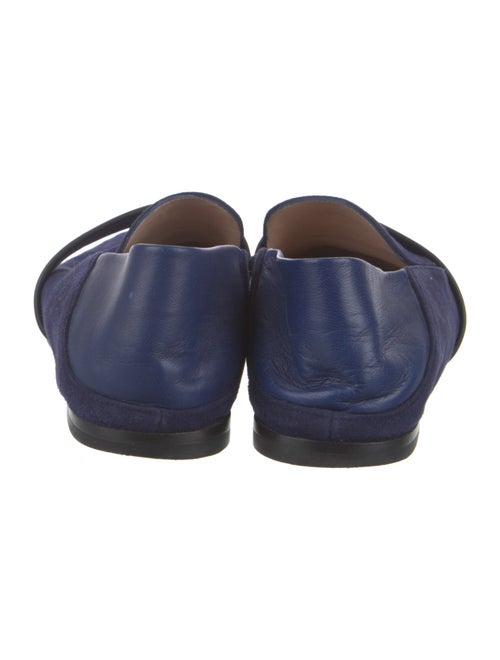 Stuart Weitzman Suede Leather Trim Embellishment Loafers