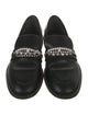 Stuart Weitzman Leather Chain-Link Accents Loafers