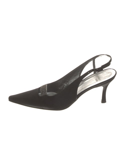 Stuart Weitzman Crystal Embellishments Slingback Pumps