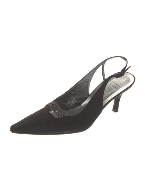 Stuart Weitzman Crystal Embellishments Slingback Pumps