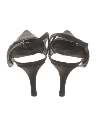 Stuart Weitzman Crystal Embellishments Slingback Pumps