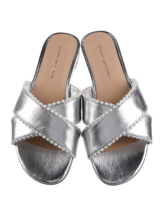 Stuart Weitzman Leather Slides