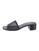 Stuart Weitzman Leather Mesh Accents Slides