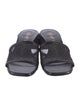 Stuart Weitzman Leather Mesh Accents Slides