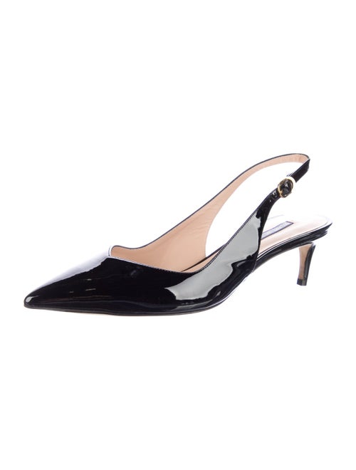Stuart Weitzman Patent Leather Slingback Pumps