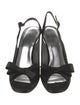 Stuart Weitzman Satin Bow Accents Slingback Pumps