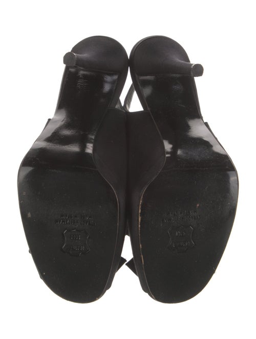 Stuart Weitzman Satin Bow Accents Slingback Pumps