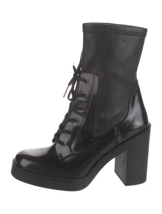 Stuart Weitzman Patent Leather Combat Boots