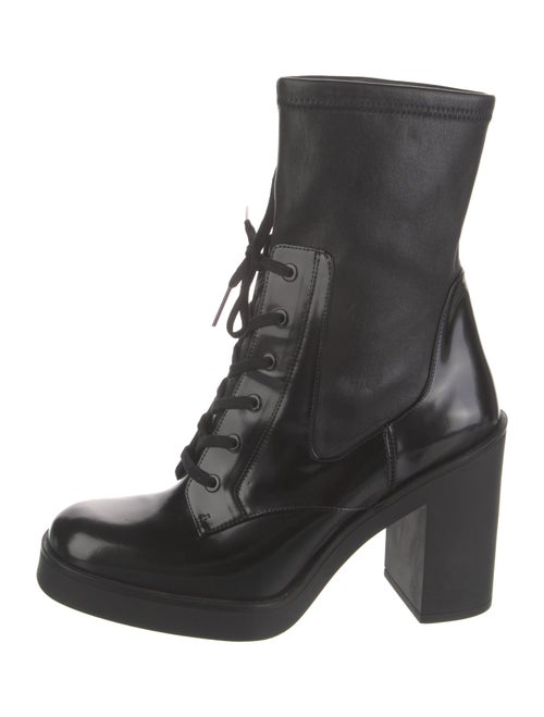 Stuart Weitzman Patent Leather Combat Boots