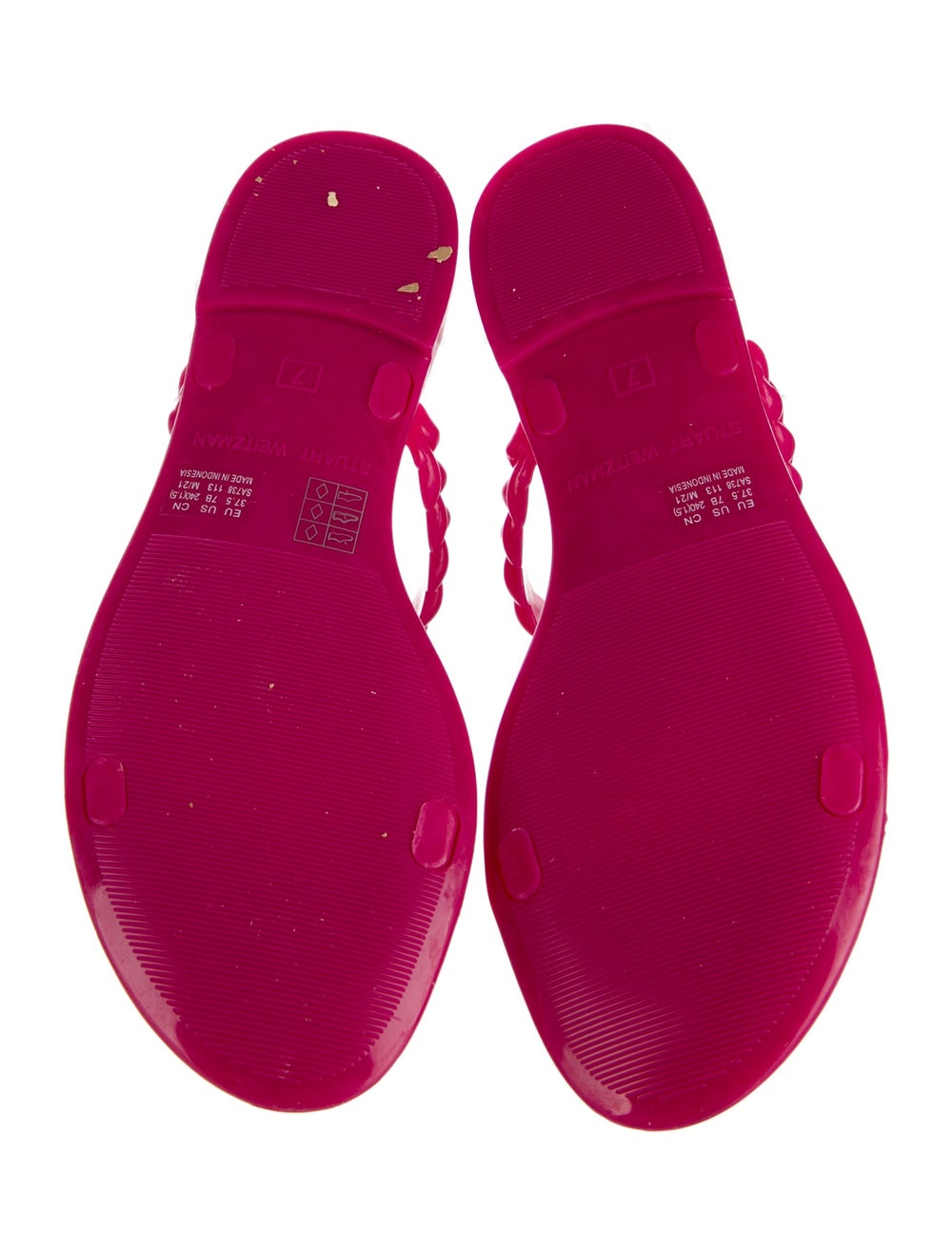 Stuart Weitzman Rubber Slides Pink - image 5