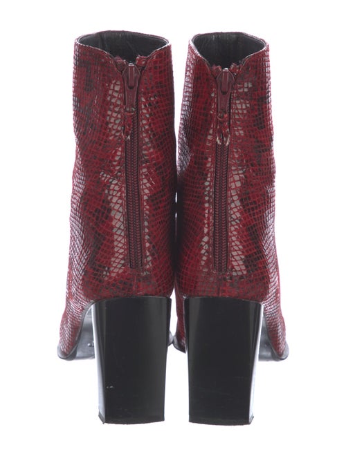 Stuart Weitzman Embossed Leather Animal Print Boots