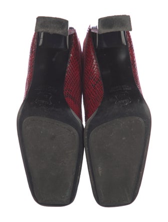 Stuart Weitzman Embossed Leather Animal Print Boots