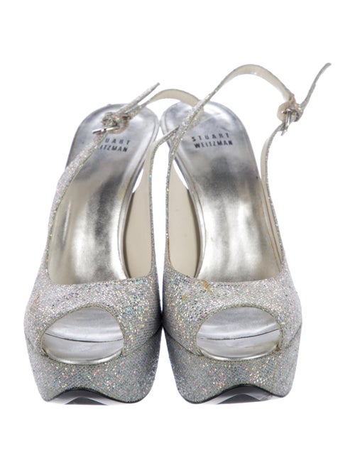 Stuart Weitzman Glitter Slingback Sandals