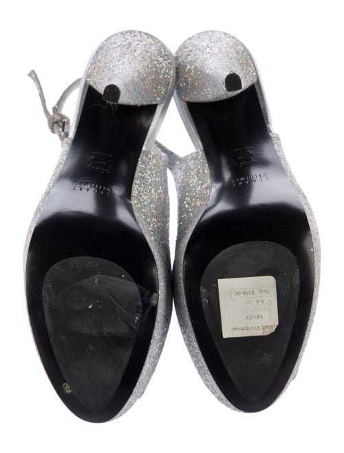 Stuart Weitzman Glitter Slingback Sandals