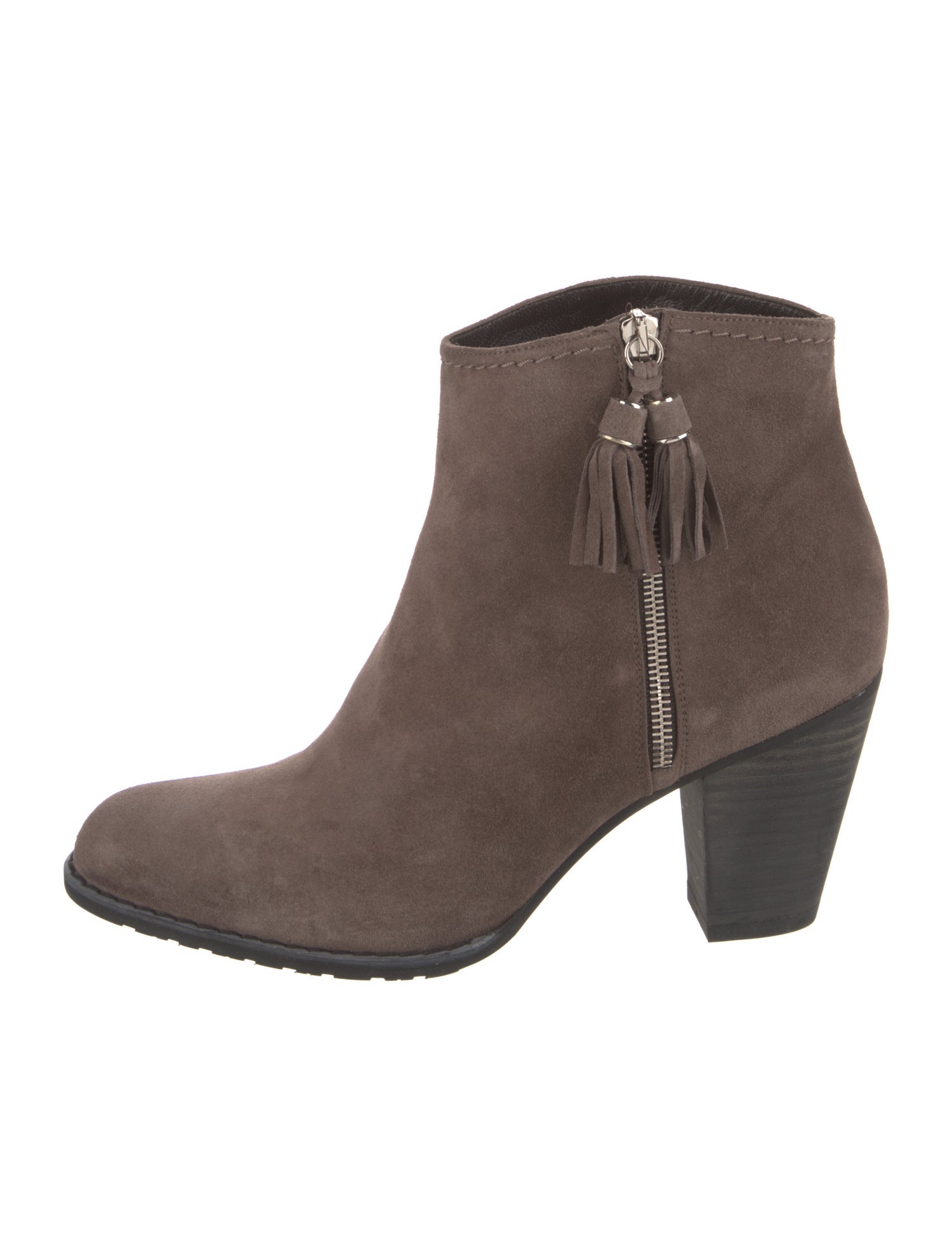 Stuart Weitzman Suede Tassel Accents Boots