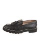 Stuart Weitzman Leather Tassel Accents Loafers