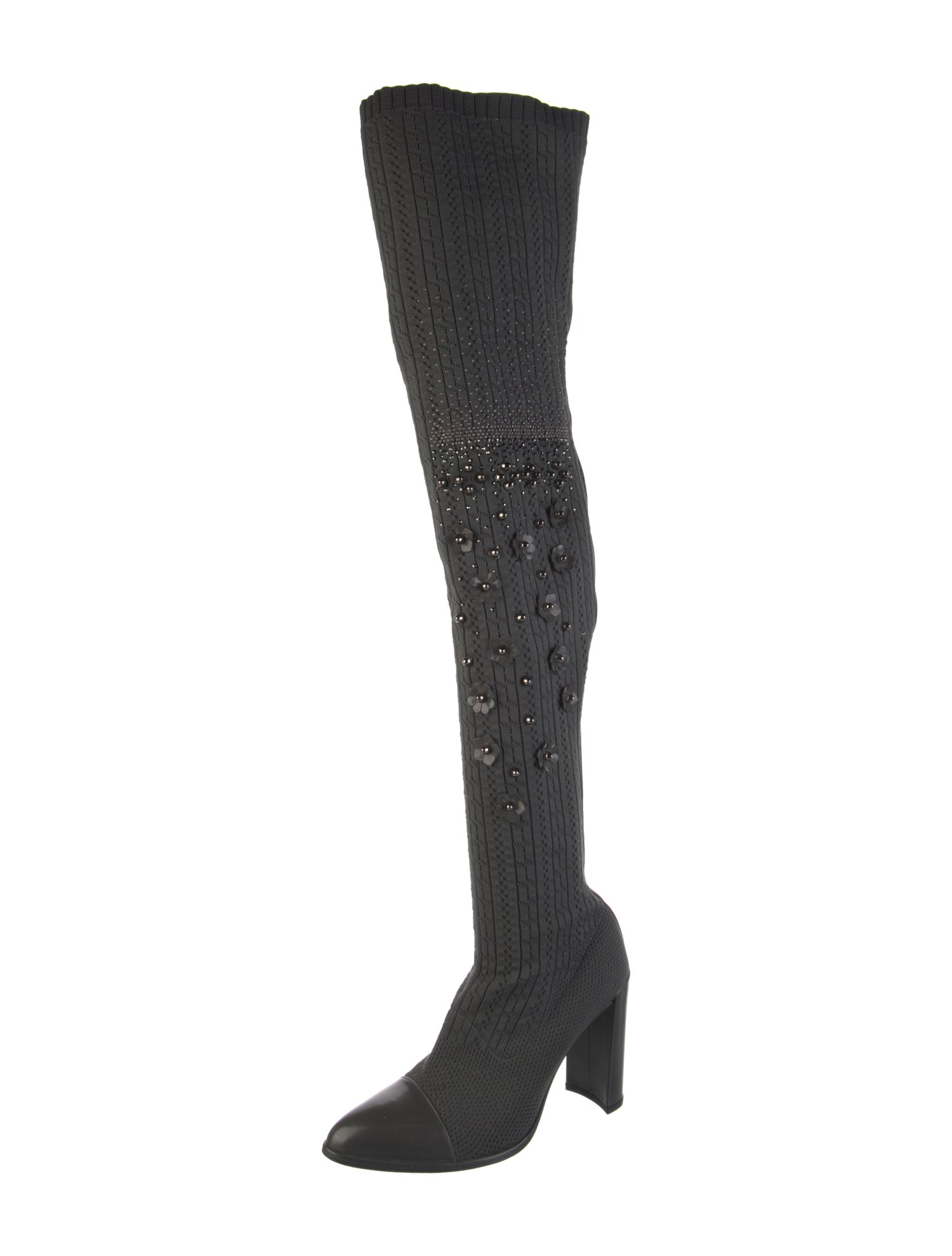 Stuart Weitzman Studded Accents Sock Boots