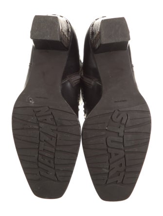 Stuart Weitzman Leather Studded Accents Boots