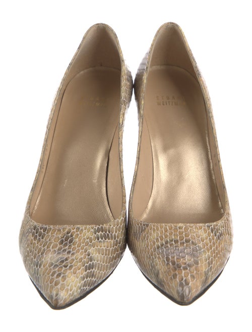 Stuart Weitzman Leather Animal Print Pumps