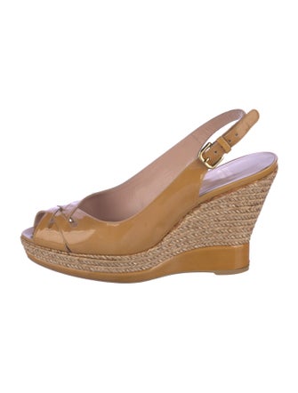 Stuart Weitzman Patent Leather Slingback Pumps