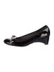 Stuart Weitzman Patent Leather Bow Accents Pumps