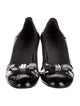 Stuart Weitzman Patent Leather Bow Accents Pumps