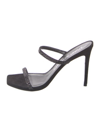 Stuart Weitzman Suede Slides