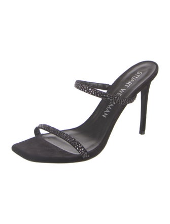 Stuart Weitzman Suede Slides