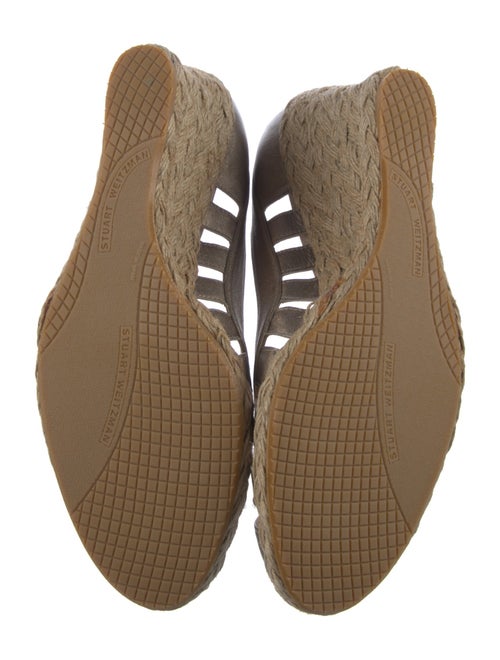 Stuart Weitzman Leather Cutout Accent Pumps