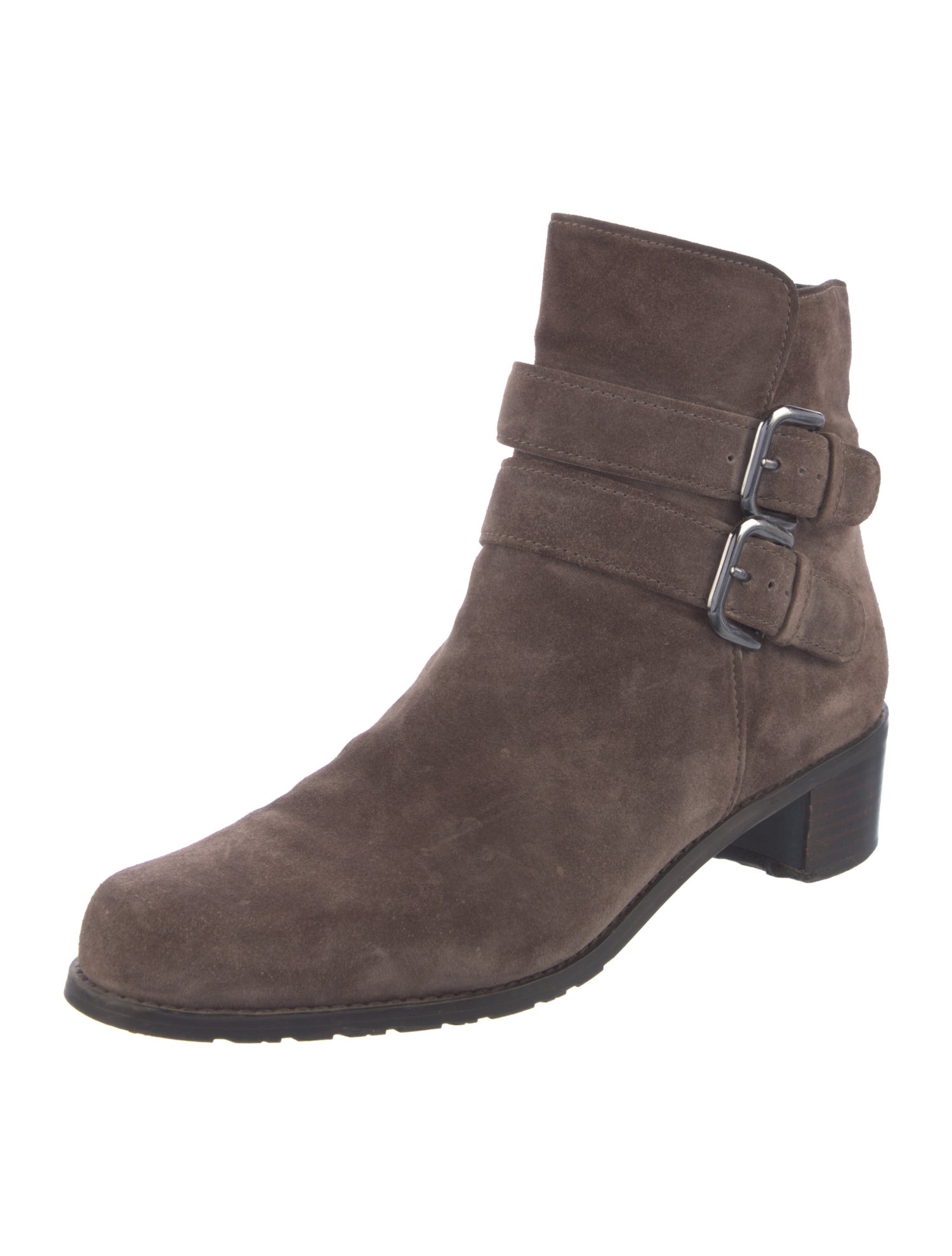 Stuart Weitzman Suede Moto Boots