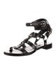 Stuart Weitzman Leather Studded Accents Gladiator Sandals