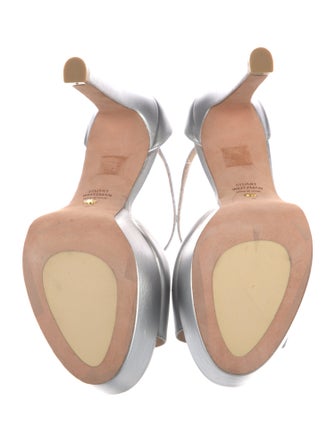 Stuart Weitzman Leather Keyhole Accent Sandals