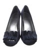 Stuart Weitzman Satin Ruffle Embellishment Pumps