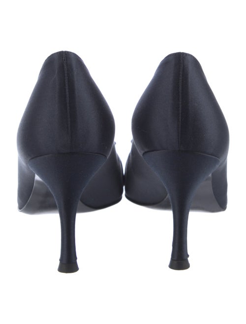 Stuart Weitzman Satin Ruffle Embellishment Pumps