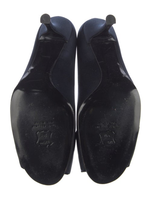 Stuart Weitzman Satin Ruffle Embellishment Pumps