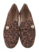 Stuart Weitzman Suede Animal Print Loafers