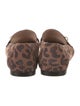 Stuart Weitzman Suede Animal Print Loafers